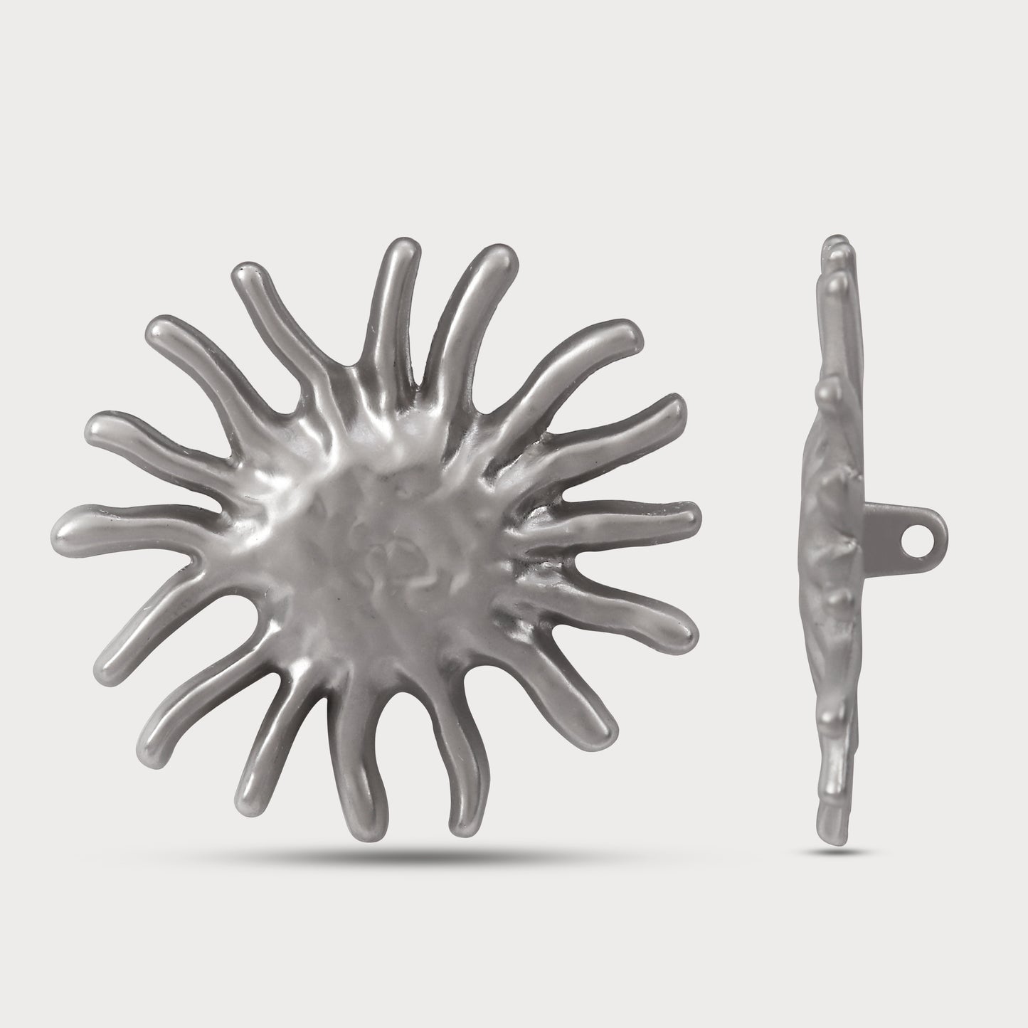 Bold Statement Silver Metal Buttons