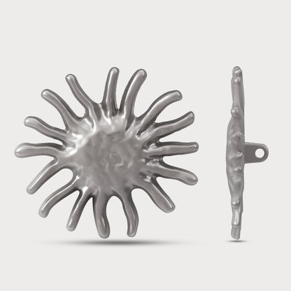 Bold Statement Silver Metal Buttons