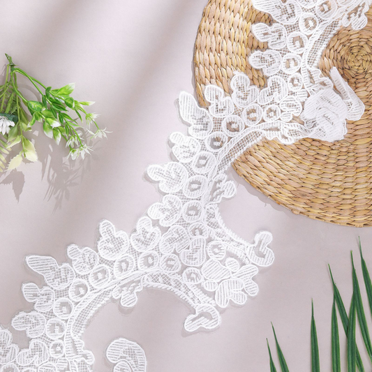 White Threadwork Lace – Couture Finish
