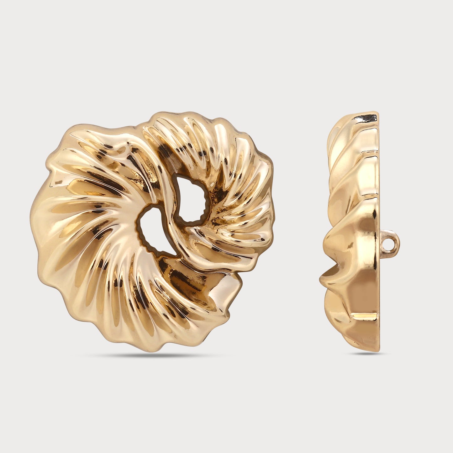 Couture Golden Metal Buttons Designer Style