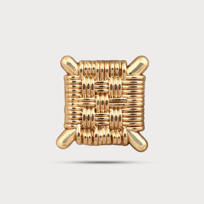 Premium Sculpted Gold Metal Button