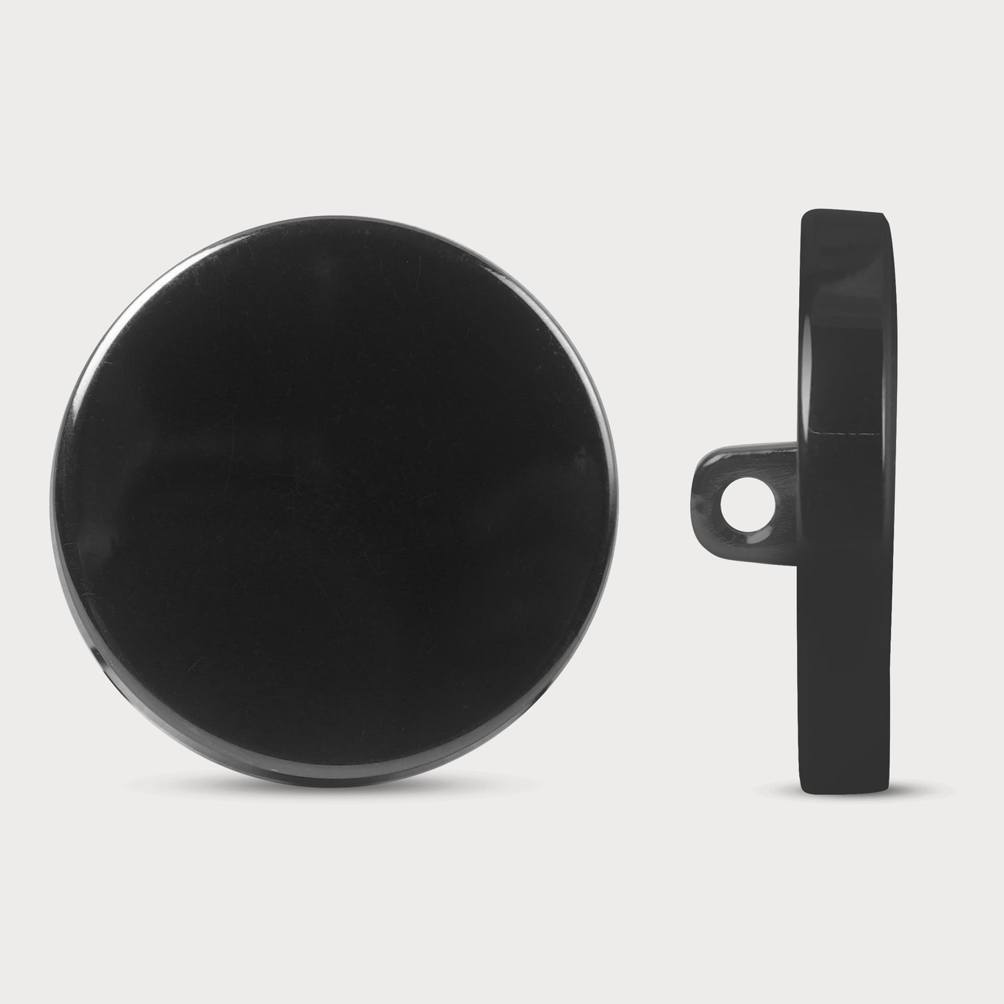 Glossy Jet Black Button with Minimalist Appeal (7 Big & 6 Small)