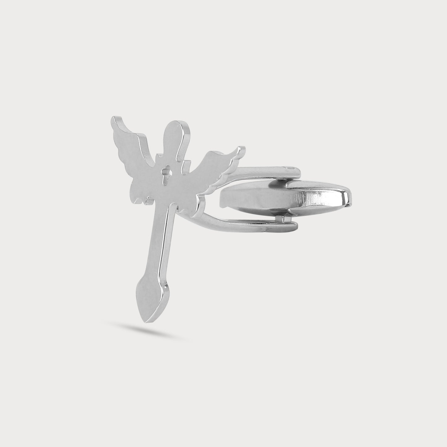 Refined Designer Cut Silver Cufflinks