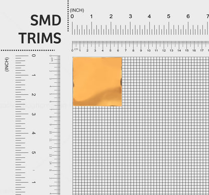 Designer Exclusive Square Golden Metal Button