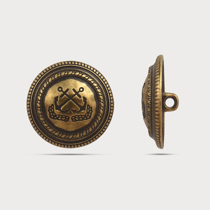 Antique Brass Designer Button