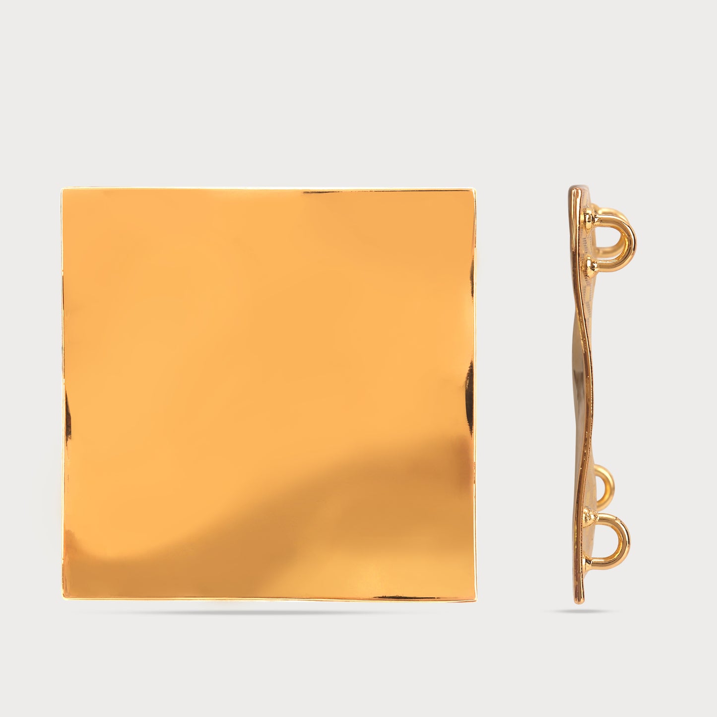 Designer Exclusive Square Golden Metal Button