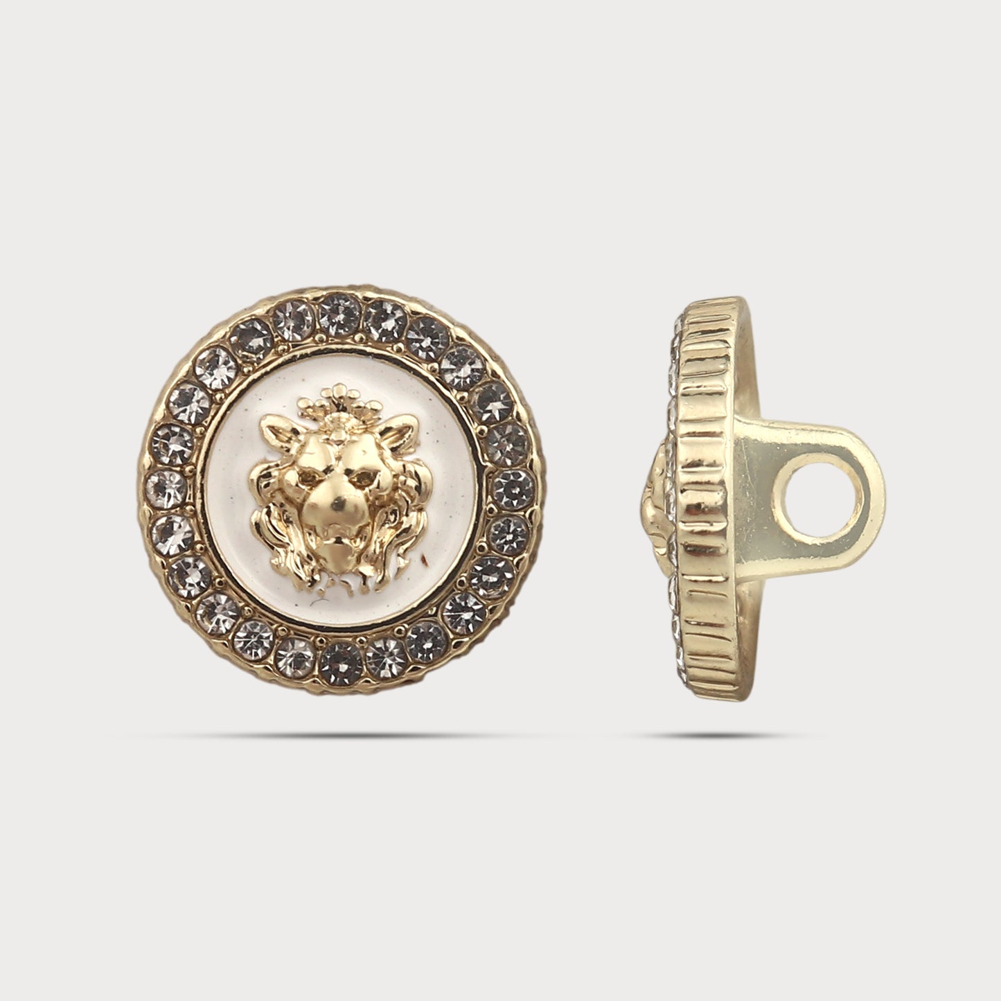 Designer Stone Metal Button