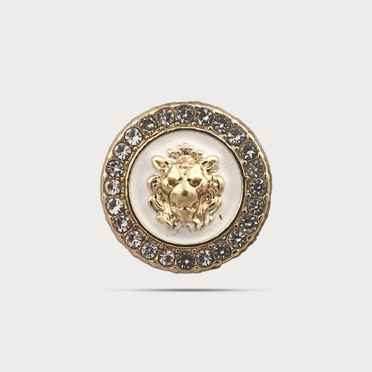 Designer Stone Metal Button