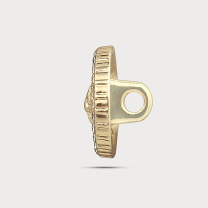 Designer Stone Metal Button