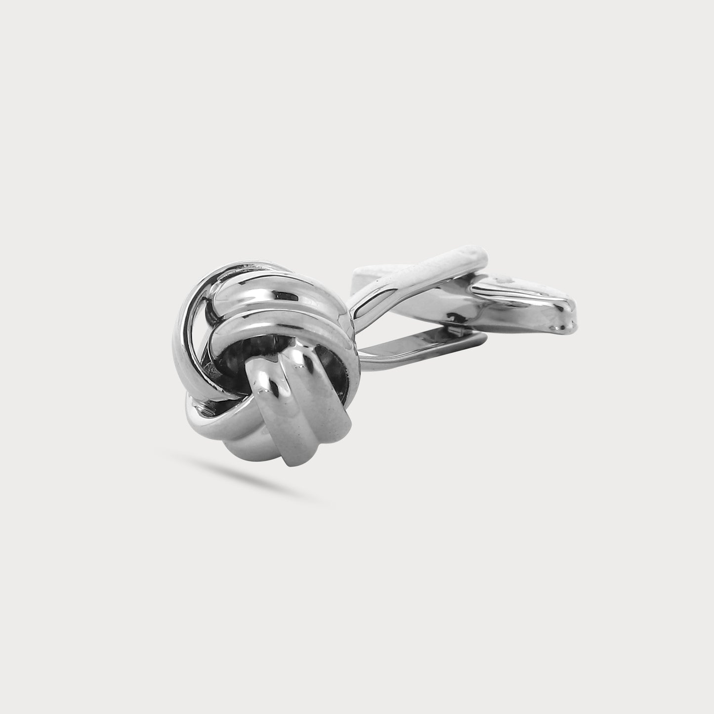 Regal Silver Knot Design Cufflinks