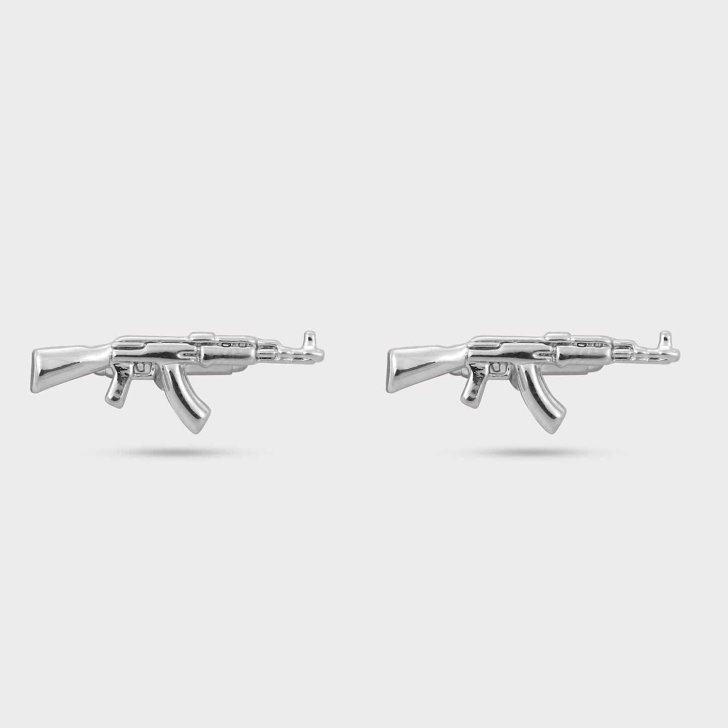Bold Polished Silver Men's Cufflinks