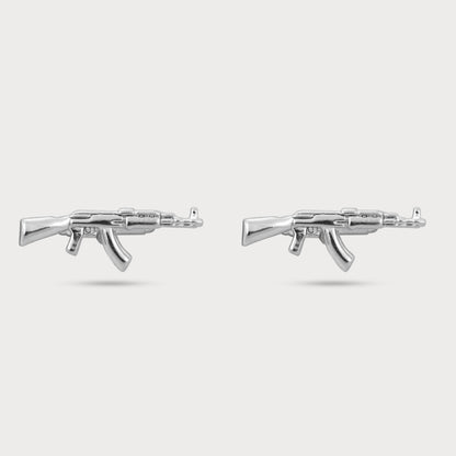 Bold Polished Silver Men's Cufflinks