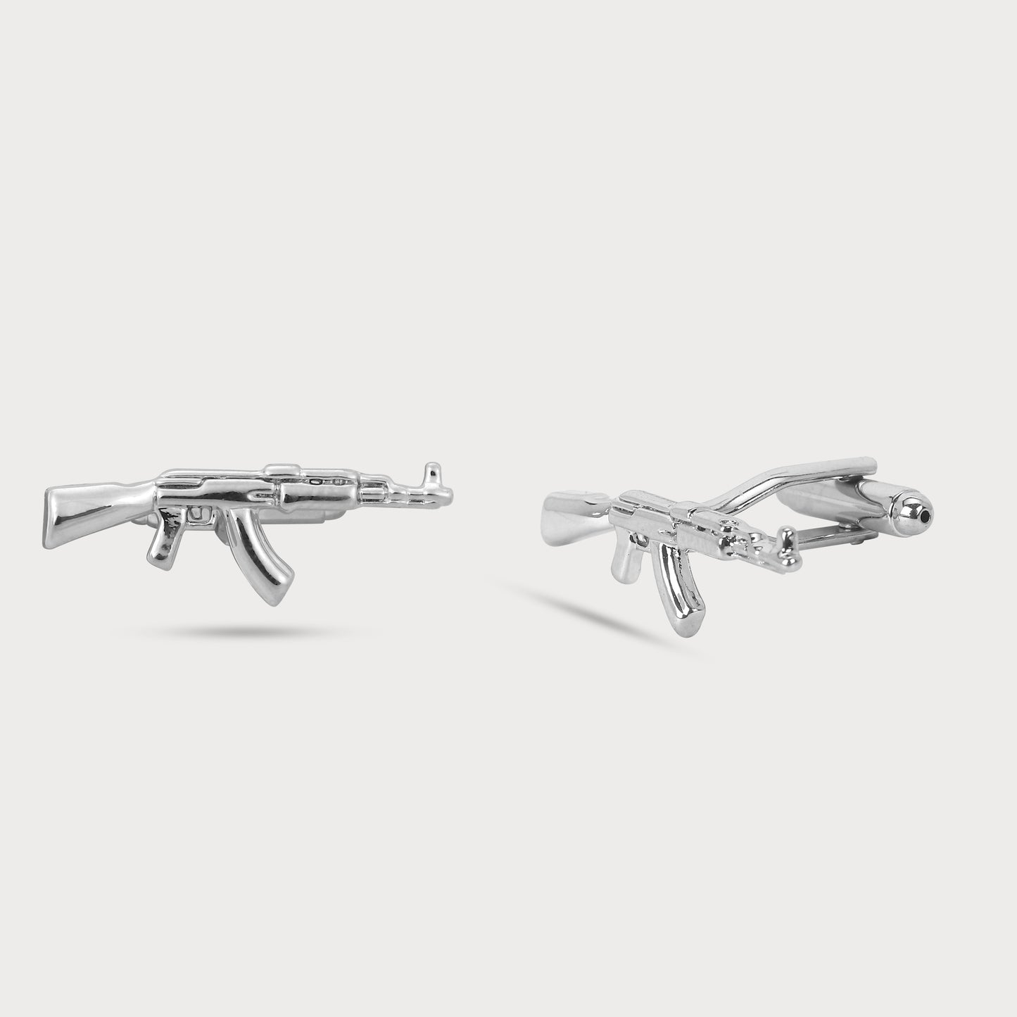 Bold Polished Silver Men's Cufflinks