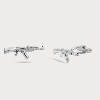 Bold Polished Silver Men's Cufflinks
