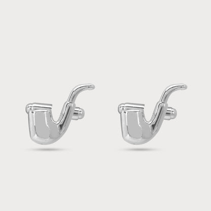 Elegant Silver Crafted Metal Cufflinks