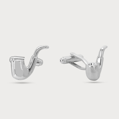 Elegant Silver Crafted Metal Cufflinks