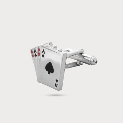Bold Black and Red Aces Cufflinks