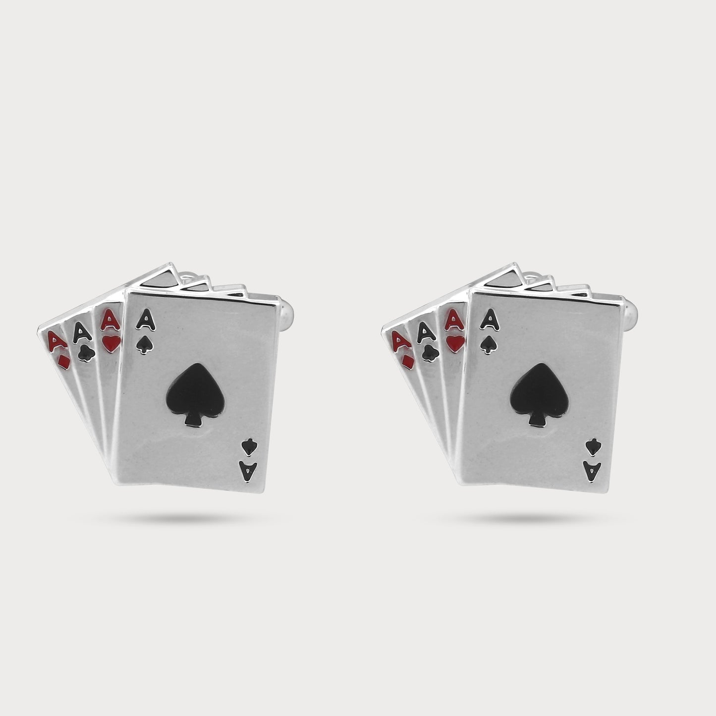 Bold Black and Red Aces Cufflinks