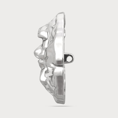 High Street Couture Silver Designer Button