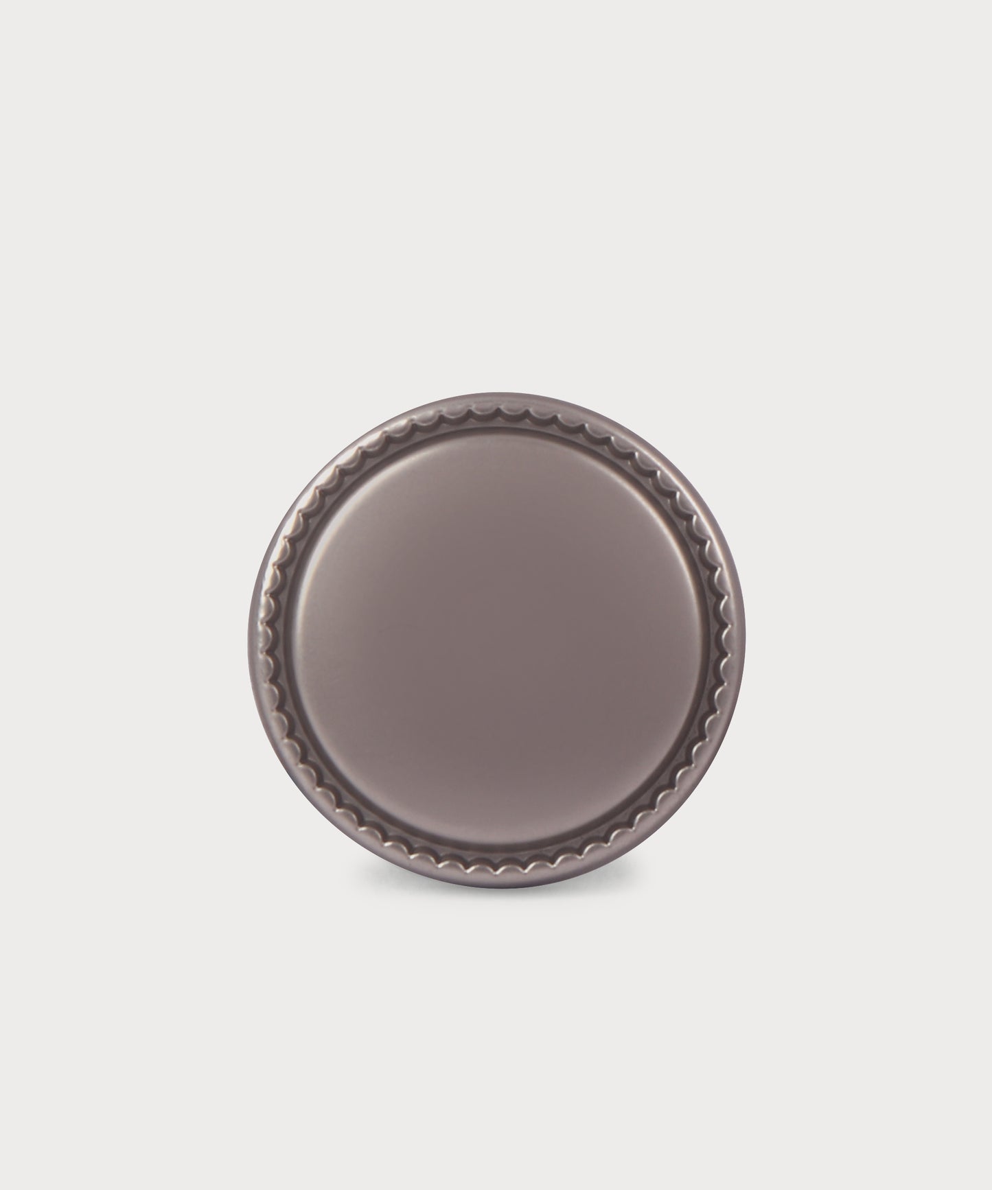 Matte Silver Button with Soft Rounded Edges – SMD TRIMS