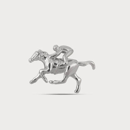 Luxe Silver Polo Riding Cufflinks