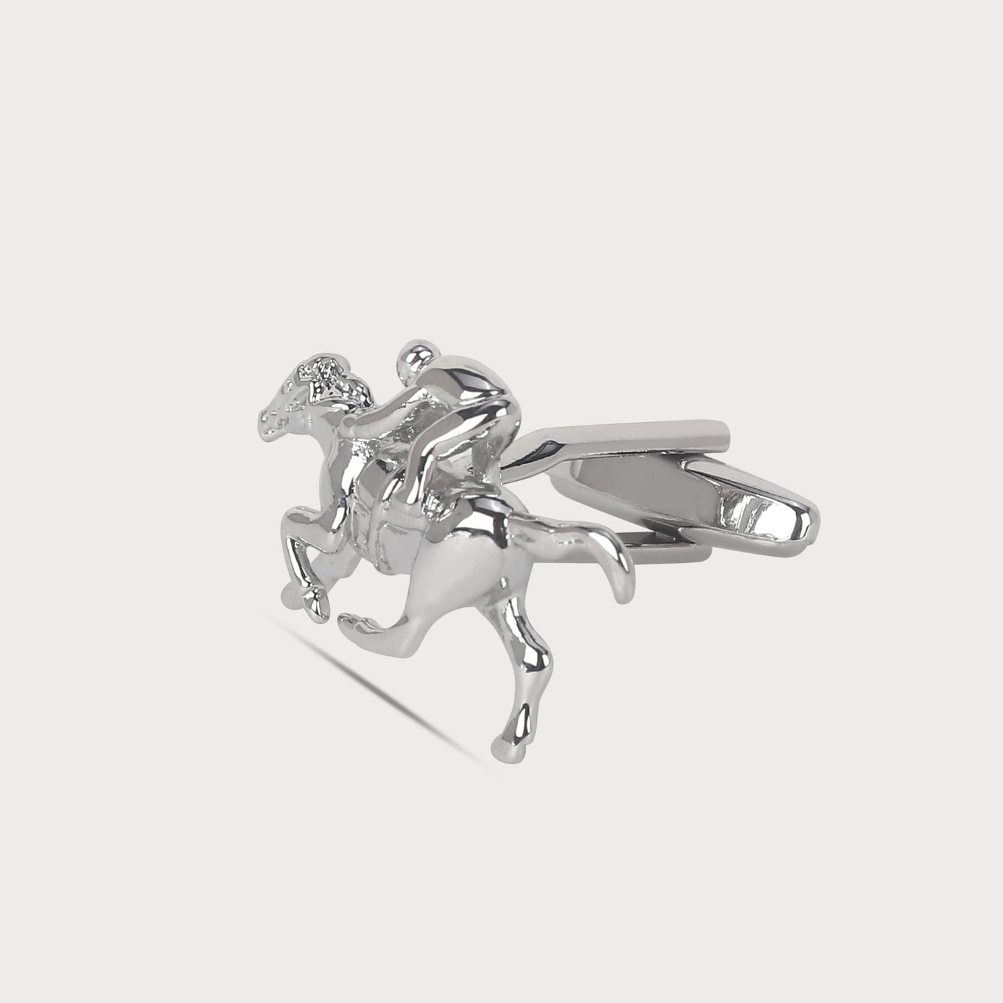 Luxe Silver Polo Riding Cufflinks
