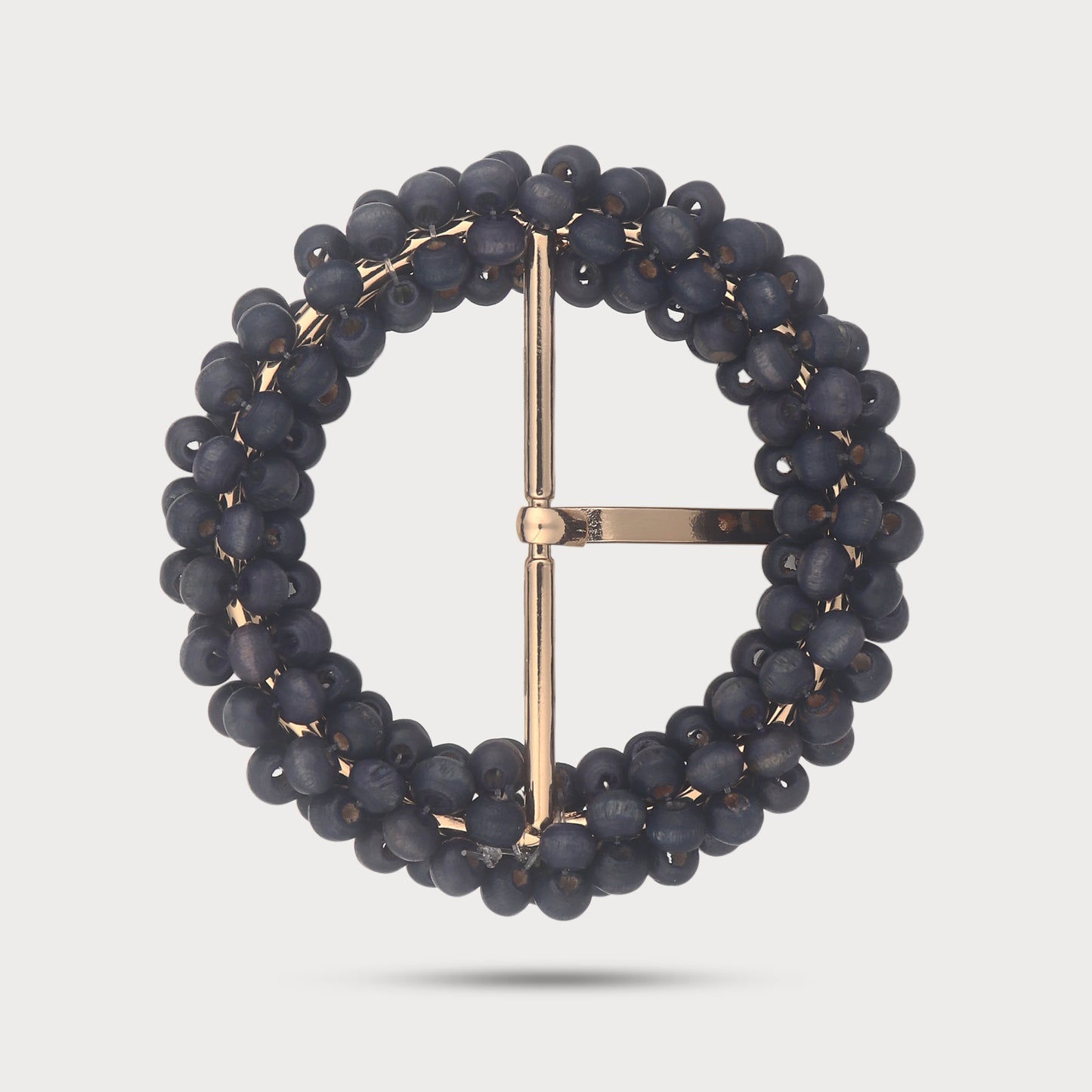 Exclusive Black Beaded Raffia Designer Buckle