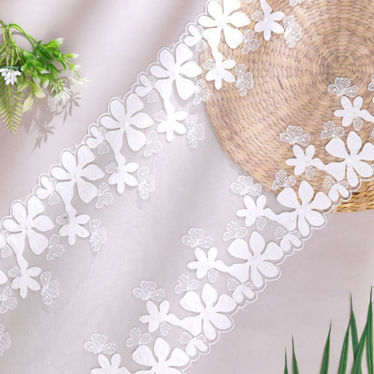 Oversize White Designer Net Lace