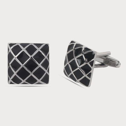 Stylish Dual Tone Pattern Designer Cufflinks