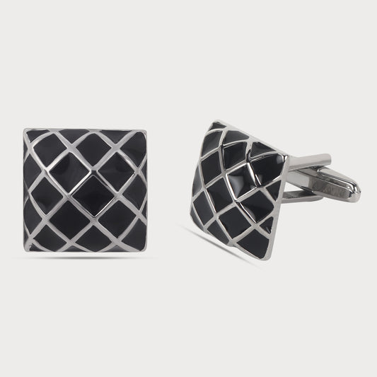 Stylish Dual Tone Pattern Designer Cufflinks