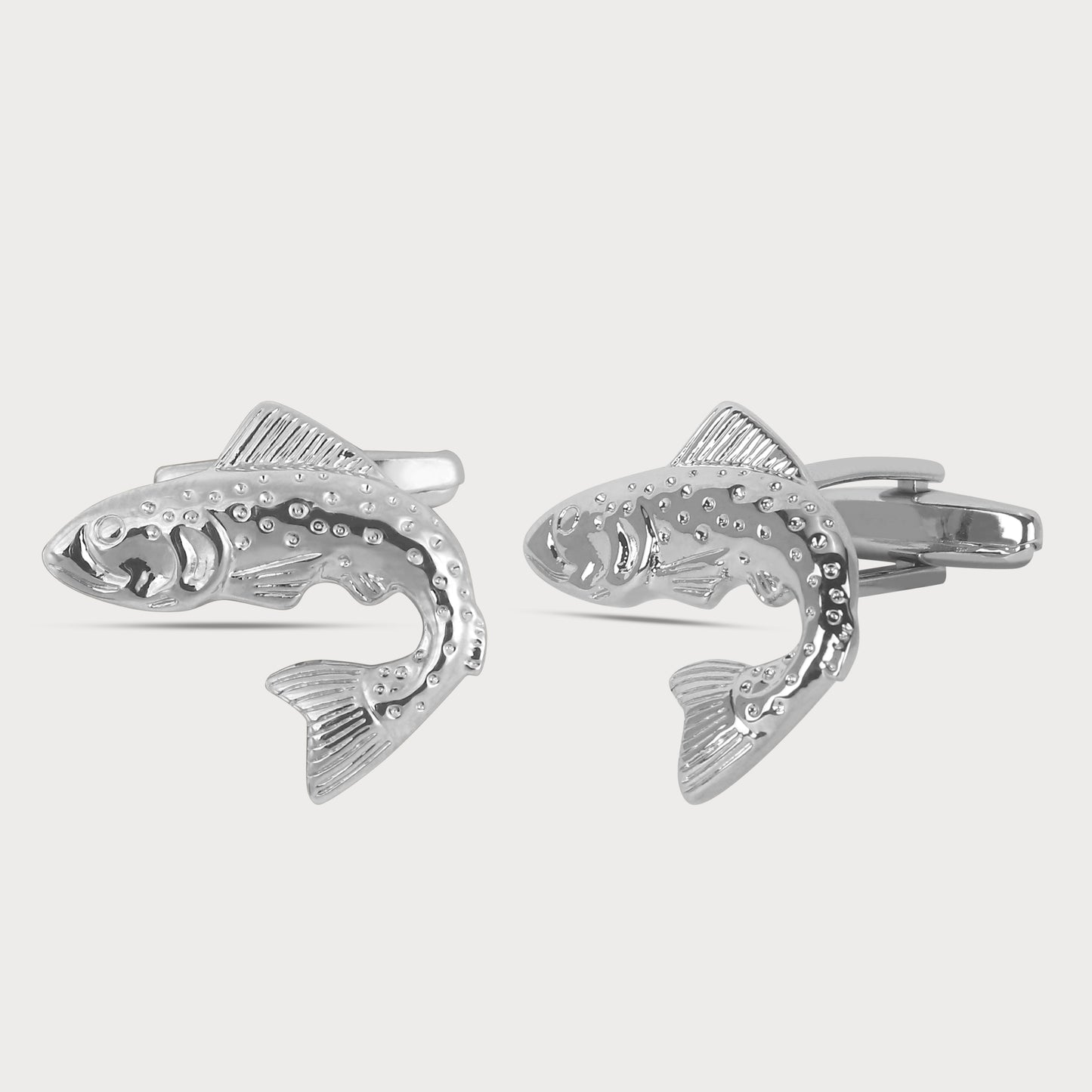 Bold Artistic Fish Shape Luxury Cufflinks