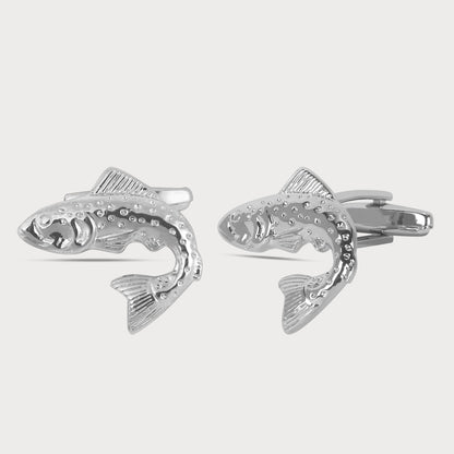 Bold Artistic Fish Shape Luxury Cufflinks