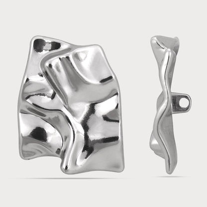 Modern Glam Statement Silver Metal Buttons
