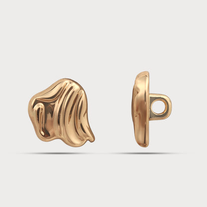 Statement Sculpt Metal Button