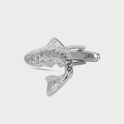 Bold Artistic Fish Shape Luxury Cufflinks