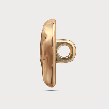 Statement Sculpt Metal Button