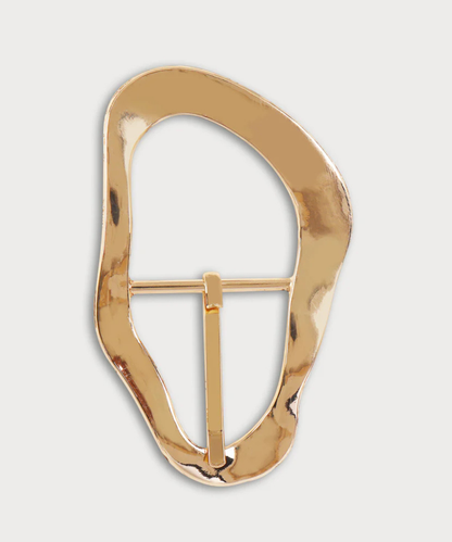 Glossy Gold Oval Buckle