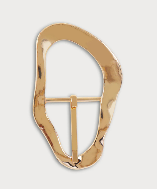 Glossy Gold Oval Buckle