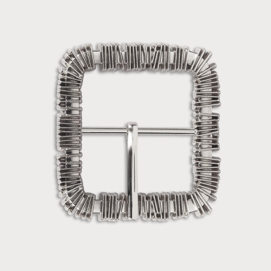 Designer Cut-Out Silver Metal Buckle
