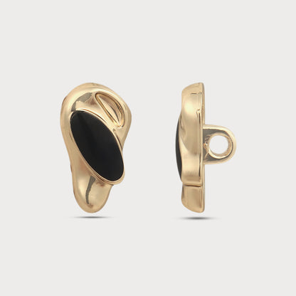 Statement Sculpt Metal Button