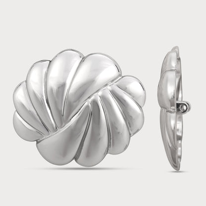 Bold Luxe Oversize Silver Button
