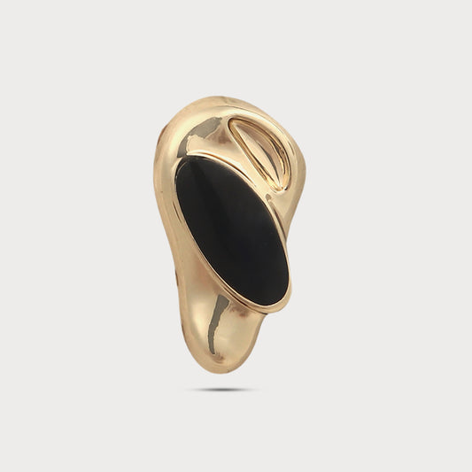 Statement Sculpt Metal Button