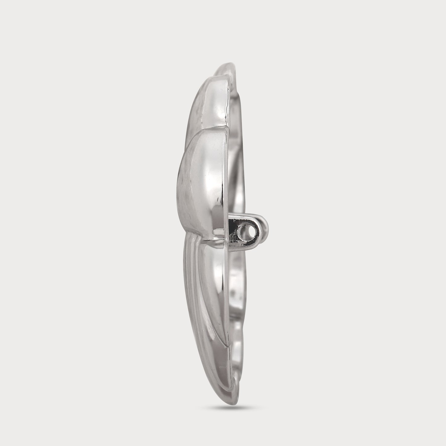 Bold Luxe Oversize Silver Button