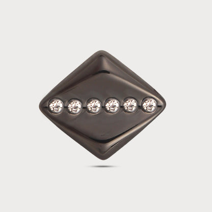Textured Black Metal Button