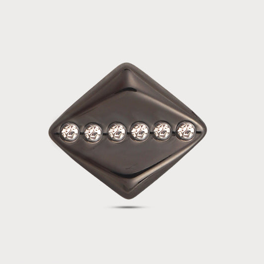 Textured Black Metal Button