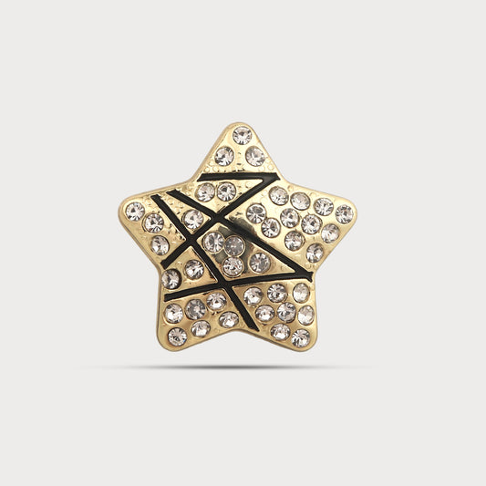 Statement Stone Star Metal Button