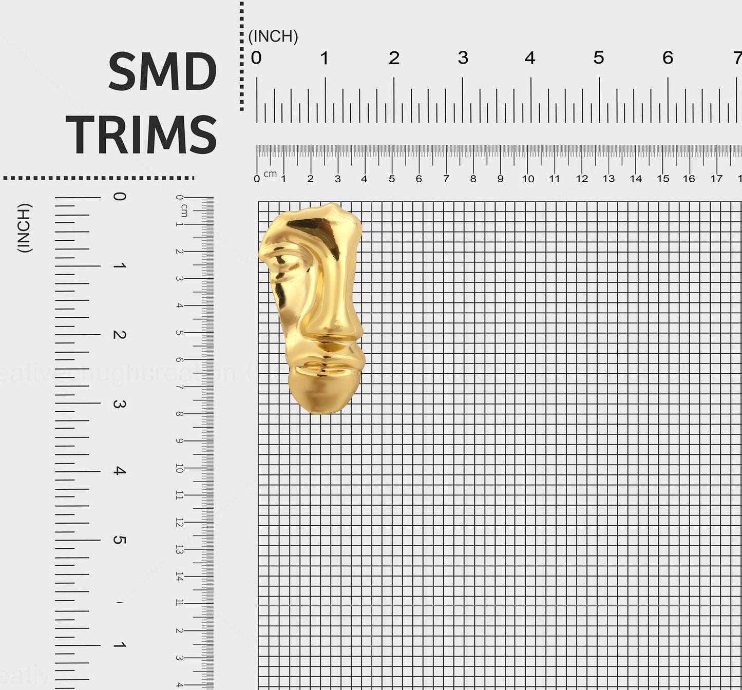 High-Fashion Oversize Designer Golden Button