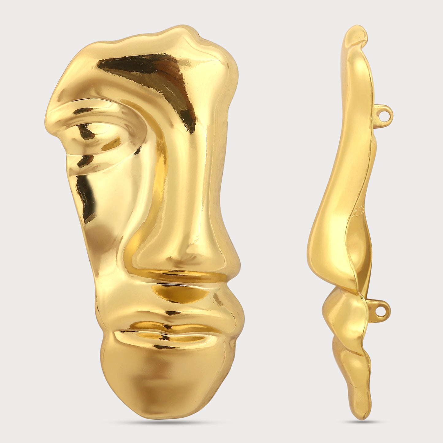 High-Fashion Oversize Designer Golden Button