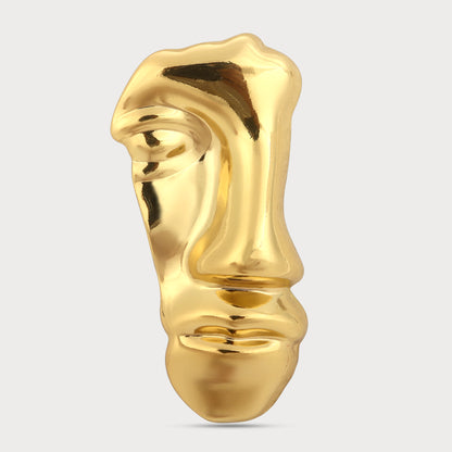 High-Fashion Oversize Designer Golden Button