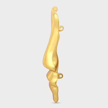 High-Fashion Oversize Designer Golden Button